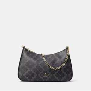 ♠️Kate Spade Spade Flower Convertible Crossbody Bag, Black NEW NWT